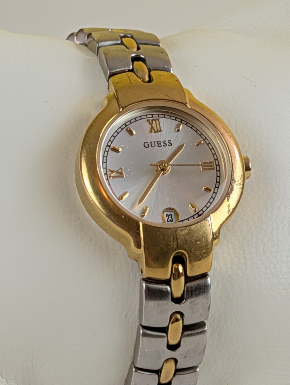 Guess Two-Tone Gold & Silver Stainless Steel Date Watch P190GL2